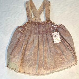 NWT Free People denim washed pink top